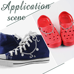 8 pieza de 4 estilos de dijes de zapatos de aleación&nbsp;HJEW-GO00205
