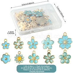 40pcs 10 styles de pendentifs en émail en alliage&nbsp;ENAM-FS0002-32
