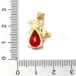 Cremagliera placcatura micro ottone spianare pendenti zirconi&nbsp;KK-P241-18G-04