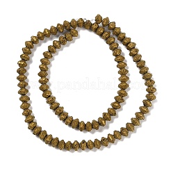 Hebras de cuentas de roca de lava natural galvanizada&nbsp;G-A234-F02-01D