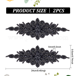 Apliques de rhinestone de vidrio de flores&nbsp;DIY-WH0304-643A