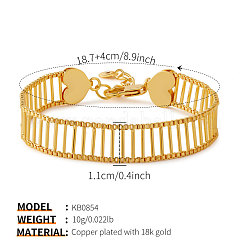 Messing-Gliederkettenarmbänder für Frauen&nbsp;WGA76CD-06