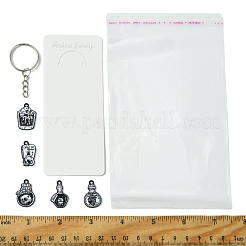 DIY Halloween Thema Legierung Emaille Totenkopf Anhänger Schlüsselanhänger Herstellung Kits&nbsp;DIY-FS0007-14