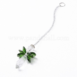 Décoration murale perlée de fée en cristal décoration pendentif&nbsp;LS-HJEW-G019-02F