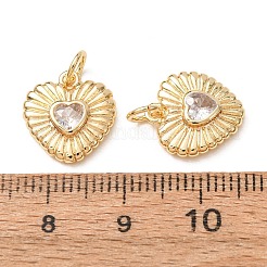 Ciondoli di San Valentino in ottone con pavé di zirconi cubici&nbsp;CU-K002-44G-B