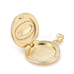 Messing micro pave Zirkonia Medaillon Anhänger&nbsp;KK-A161-52G