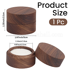 Cajas redondas de almacenamiento de anillos de madera.&nbsp;AJEW-CL0005-46A