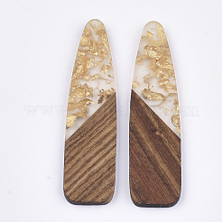 Gros pendentifs en résine et bois&nbsp;LS-X-RESI-S358-98F