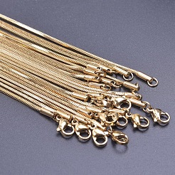 1.5 mm quadratische Schlangenkettenhalsketten aus 304 Edelstahl&nbsp;LS-TW4888-2