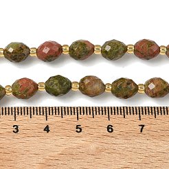 Natur Unakit Perlen Stränge&nbsp;G-F809-A48-01