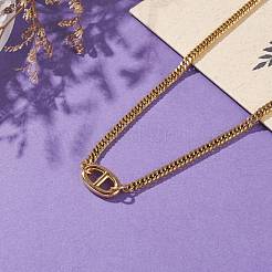 Colliers pendentifs ovales en acier inoxydable 304&nbsp;NJEW-JN03292
