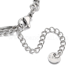 Collares colgantes de acero inoxidable 304 con luna y círculos&nbsp;LS-NJEW-P318-02P