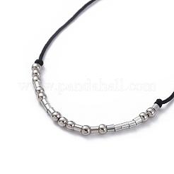 Bracelets unisexes réglables en code morse&nbsp;BJEW-JB04988-04