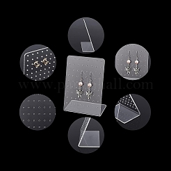 Présentoirs de boucles d'oreilles en verre organique en forme de L&nbsp;ODIS-PH0001-51-WH