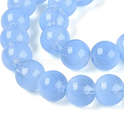 Colliers de perles en verre transparent imitant les yeux de chat&nbsp;GLAA-Q110-01C-05