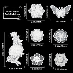 14 stücke 7 stil spitze stickerei nähen faser ornamente&nbsp;DIY-GF0006-18