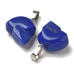 Gefärbt natürliche weiße Jade Anhänger&nbsp;G-Z067-02P-09