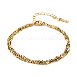 Bracelets multibrins en acier inoxydable 304&nbsp;BJEW-Q051-02G-B