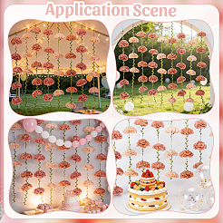 108 unidad de bola de flores de papel decorativas de 3 colores para manualidades&nbsp;AJEW-WR0003-55A