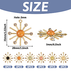 24 Stück 6 Farben Glas-Katzenaugen-Imitat-Anhänger&nbsp;FIND-TA0002-83