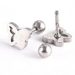 Anlaufgeschützte 201 Edelstahl Barbell Knorpel Ohrringe&nbsp;EJEW-R147-11