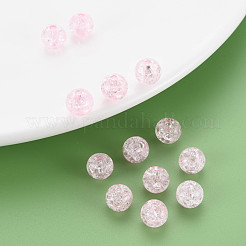 Perles en acrylique transparentes craquelées&nbsp;MACR-S373-66-N02
