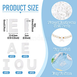 20pcs 5 styles de perles de coquillages d'eau douce naturels&nbsp;SHEL-TA0001-33