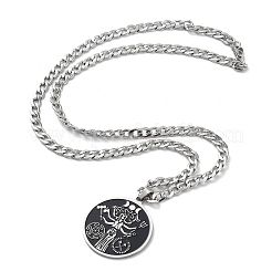 Collier pendentif en acier inoxydable émaillé 201&nbsp;NJEW-K253-20P