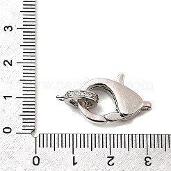 Fermoirs pinces de homard en laiton avec zircone cubique transparente&nbsp;X-KK-Z078-50P