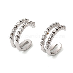 Manschettenohrringe aus 304 Edelstahl mit Strassen&nbsp;EJEW-L313-04P