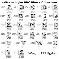 52 Stück 26 Stile PVC-Kunststoff-Cabochons&nbsp;FIND-CJ0002-58