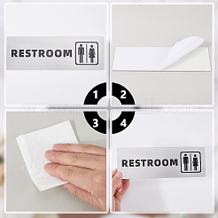 2 cartello in alluminio per toilette da uomo e donna&nbsp;AJEW-WR0003-27