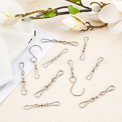 Crochets pivotants à double clip en acier inoxydable&nbsp;AJEW-CA0001-03