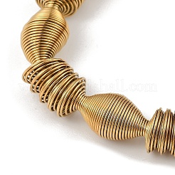 Bracelets à ressort bicônes réglables en acier inoxydable 304 avec placage ionique (IP)&nbsp;BJEW-H617-08A-G