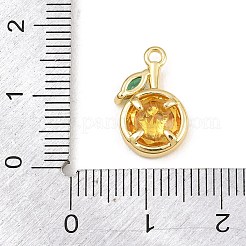 Pendentifs en zircone cubique colorée pavée de laiton&nbsp;CU-CBAFB7D-03A-G