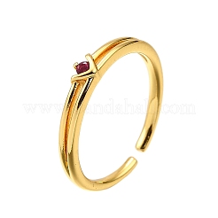 Anelli per polsini da donna in ottone con micro pavé di zirconi cubici&nbsp;RJEW-H247-34G-02