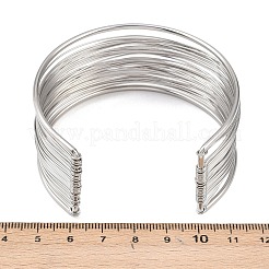 Frühling 304 Edelstahl offene Armreifen für Frauen&nbsp;BJEW-K288-02B-P