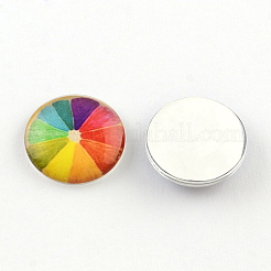 Halbrund / Kuppel-Mix Foto Glas flatback BlumeCabochons für DIY-Projekte&nbsp;GGLA-Q037-10mm-06