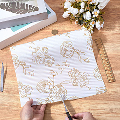 Revestimiento antideslizante de EVA con estampado de flores para estantes&nbsp;AJEW-WH20018-261B