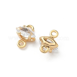 Verbindungsanhänger mit durchsichtigem Zirkonia-Pavé aus Messing&nbsp;KK-Z136-54B-G