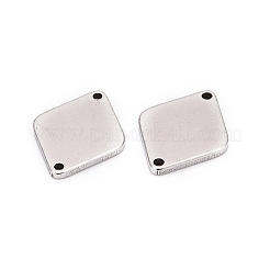 Superficie liscia anti-ossidazione in acciaio inox romboidale stampaggio tag vuoto maglie connettori&nbsp;LS-STAS-R064-72