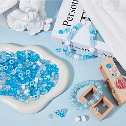 1000 ensemble de perles de poney en plastique et de perles acryliques en forme de fleur&nbsp;DIY-SP0003-95C