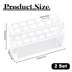 Présentoirs à tubes cylindriques multi-usages en verre à 6 trou&nbsp;AJEW-WH0596-418B
