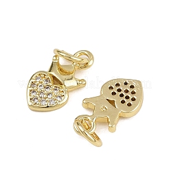 Ottone micro spianare pendenti zirconi&nbsp;ZIRC-I367-02G-02