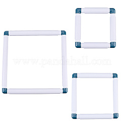 3 stes 3 stili di telai da ricamo a punto croce in plastica&nbsp;DIY-CP0012-44A
