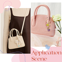 Kits de accesorios para llaveros de letras y flores (DIY)&nbsp;DIY-BM0002-22