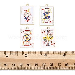 8 pièces 4 styles pendentifs en émail en alliage de placage de rack&nbsp;ENAM-FS0002-73