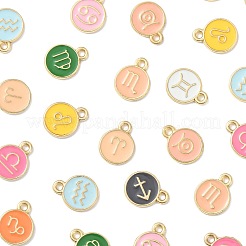 48 Stück 12 Farben Legierung und Emaille Charms&nbsp;ENAM-FS0003-98