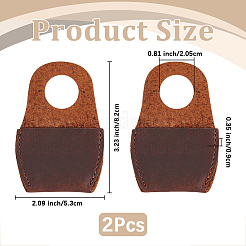2 protège-pouce en cuir de vache pour la sculpture sur bois&nbsp;AJEW-CL0005-88