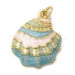 Pendentifs d'émail en laiton &nbsp;KK-H092-06G